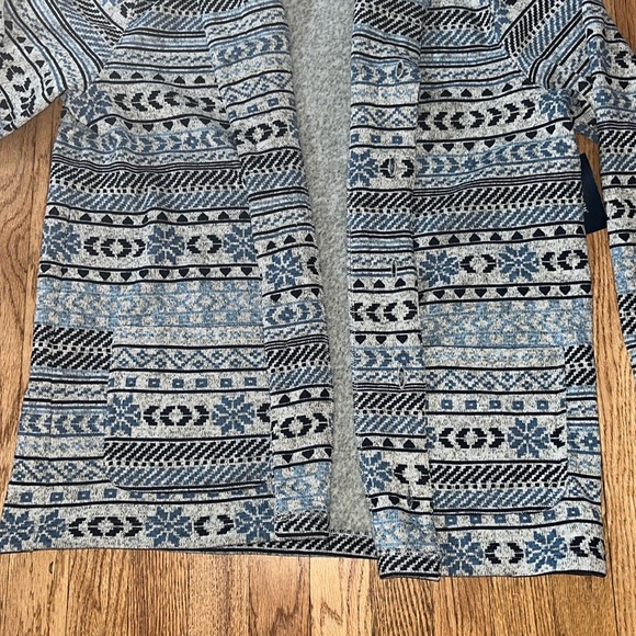 CLUB ROOM Classic-Fit Fair Isle Cardigan Fleece Sweater Mens Large nwt - Picture 2 of 13